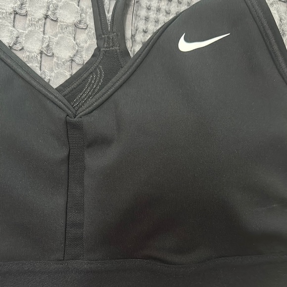 Nike Women's Black Sports Bra with Mesh Logo Sides - Picture 5 of 5